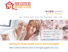 Tablet Screenshot of newcenturyhc.com